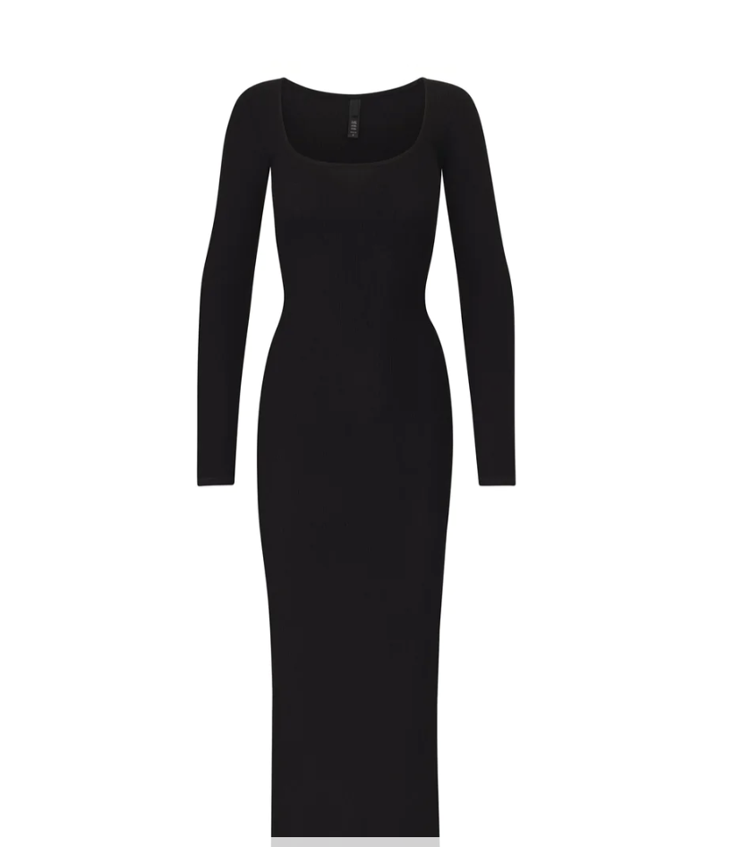 SKIMS Black Lounge Dress