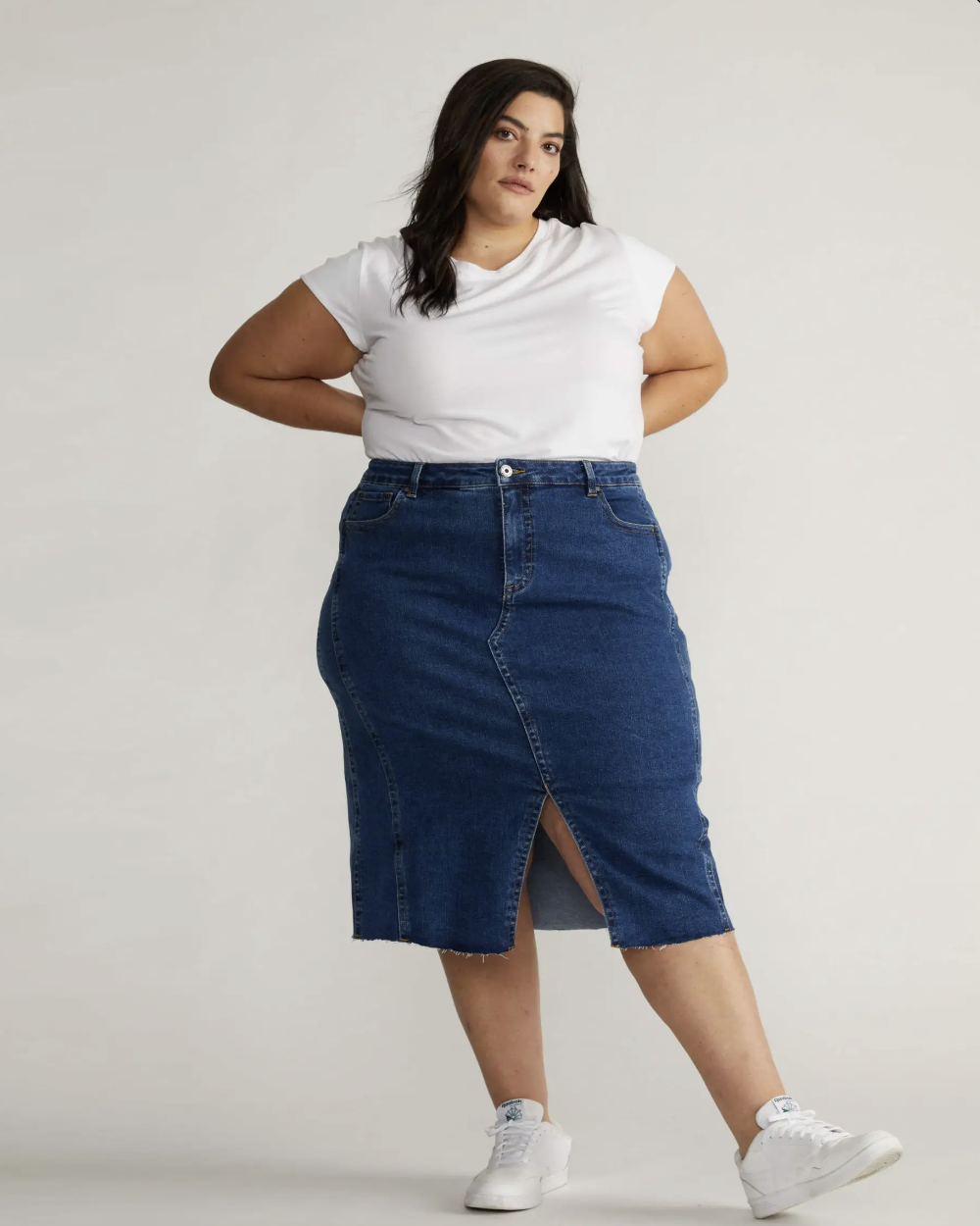 Universal Standard Plus Size Denim Skirt